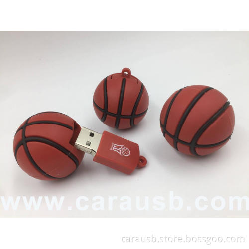 basketball 3D ball shape usb sticks PVC made basketballer flash drives